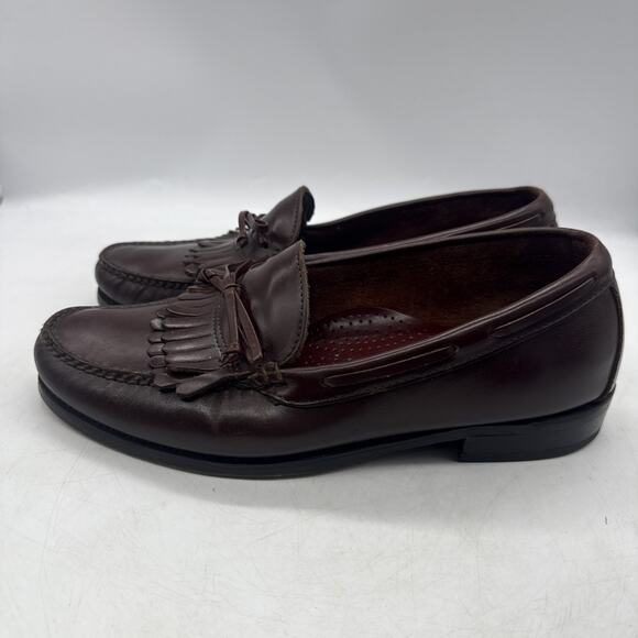 GTO ITALIA MENS TASSEL‎ LEATHER LOAFERS SIZE 9.5 - Picture 1 of 5